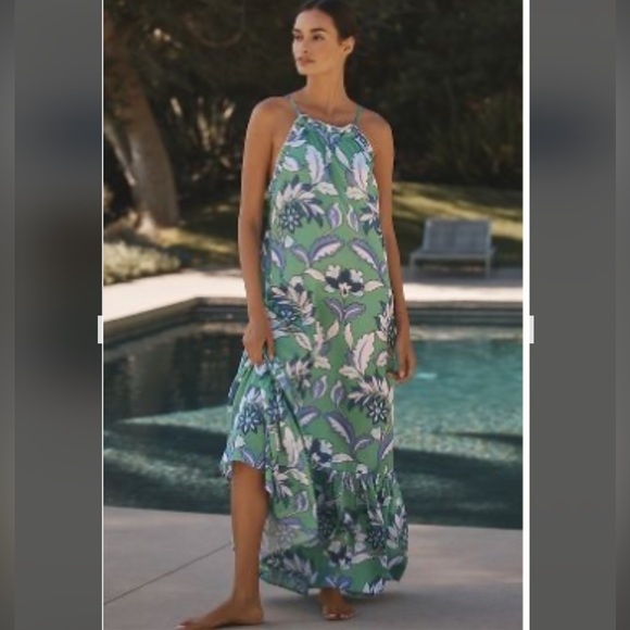 Anthropologie Dresses & Skirts - Anthropologie Halter Open-Back Midi Dress